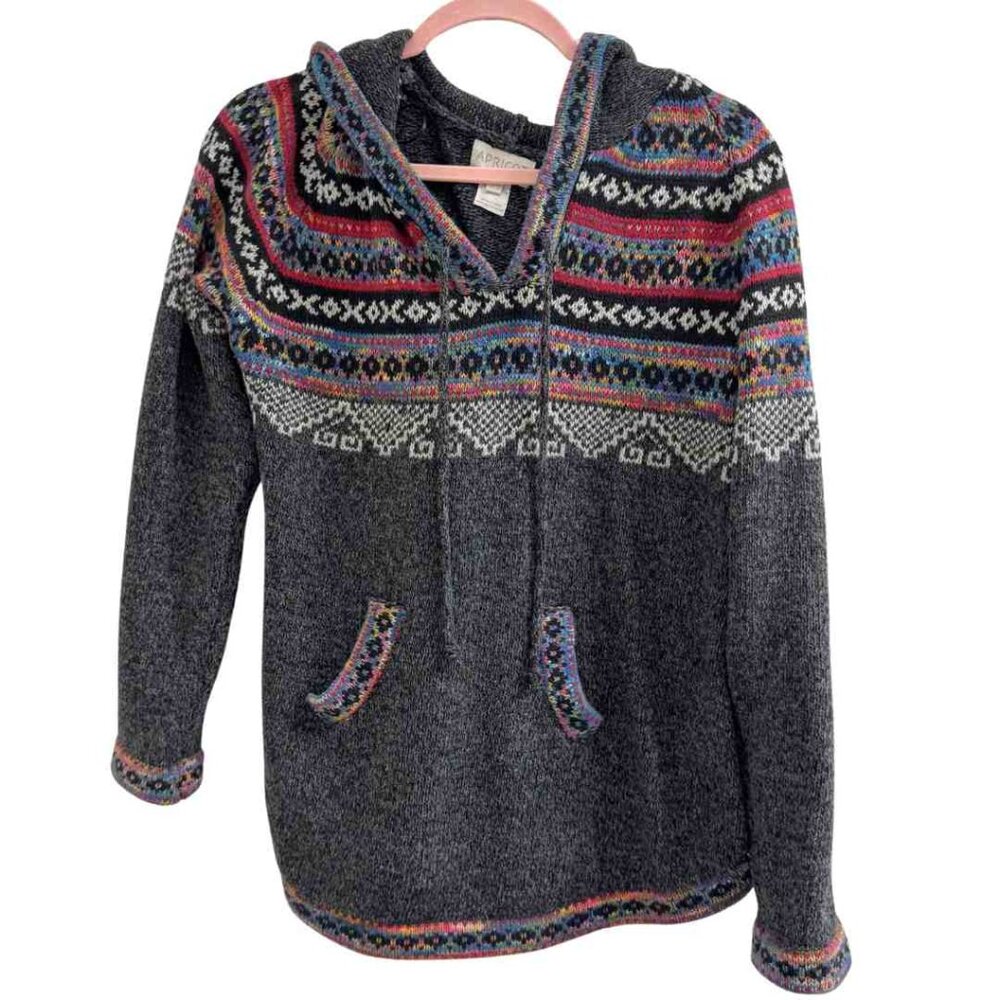 Apricot Pullover Sweater Hoodie, Sz XL